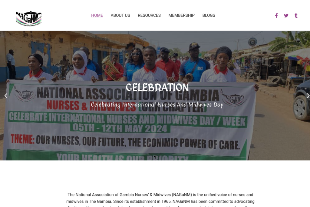 NAGaNM website screenshot - national agency portal built by Hexia Consultancy